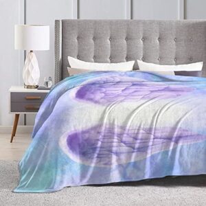 Angel Wings Throw Blanket Soft Flannel Fleece Blankets for Bed Couch Sofa,All Season Cozy Blankets Throws King Queen Full Size for Kids Women Adults 80"X60"