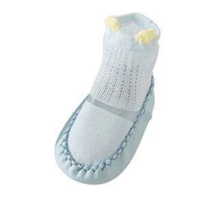 lykmera infant toddler shoes toddler shoes ears decoration non slip breathable socks flip flops socks shoes walking shoes (blue, 0 month)