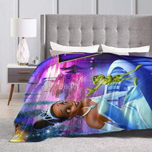 Princess and The Frog Ultra-Soft Micro Fleece Blanket Throw Plush Blanket Suitable for All Season 50in*60in