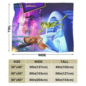 Princess and The Frog Ultra-Soft Micro Fleece Blanket Throw Plush Blanket Suitable for All Season 50in*60in