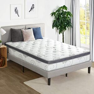 olee sleep 12 in pegasus euro box top spring mattress queen 12sm01q