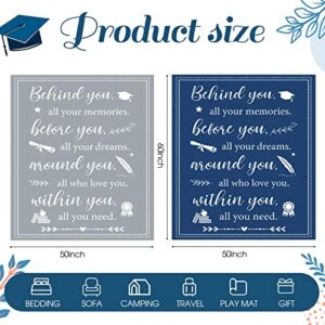 Moukeren 2 Pack Graduation Gifts 2023, Graduation Blanket, Graduation Throw Blanket for Women Men Friends Daughter Son, Graduation Party Supplies 50" x 60"inch