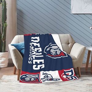 DeSales University Logo Fleece Blanket, Very Soft Microfiber Flannel Blanket for Couch Warm and Cozy for All Seasons