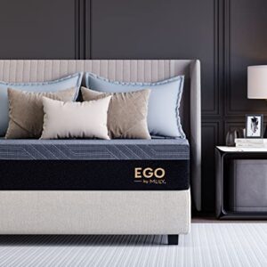 mlily ego copper full memory foam mattress 10 inch, copper gel infused mattress bed in a box certipur-us certified made in usa, medium, 54”x75”x10”, darkgray