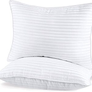 Utopia Bedding 1 Queen Quilted Fitted Mattress Pad with 2 Pack Queen Bed Pillows for Sleeping