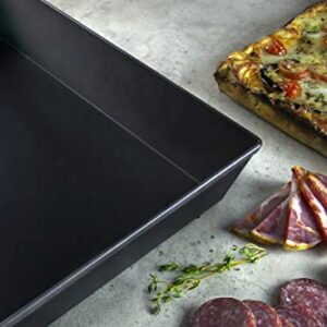 LloydPans Kitchenware 10 by 14 Inch Detroit Style Pizza Pan USA Made Hard-Anodized