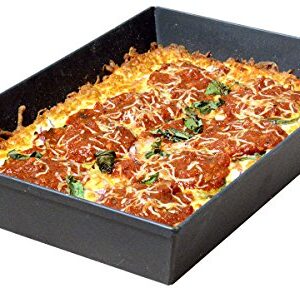 LloydPans Kitchenware 10 by 14 Inch Detroit Style Pizza Pan USA Made Hard-Anodized