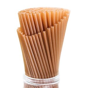 100pcs sugarcane straws 8 inch sturdy biodegradable drinking straws plastic free eco-friendly compostable smoothie straws for home restaurant beach parties not foggy