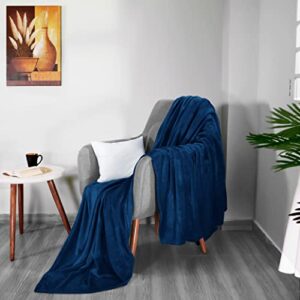 Utopia Bedding Fleece Blanket King Size Navy Lightweight Fuzzy Soft Anti-Static Microfiber Bed Blanket (90x102 Inches)