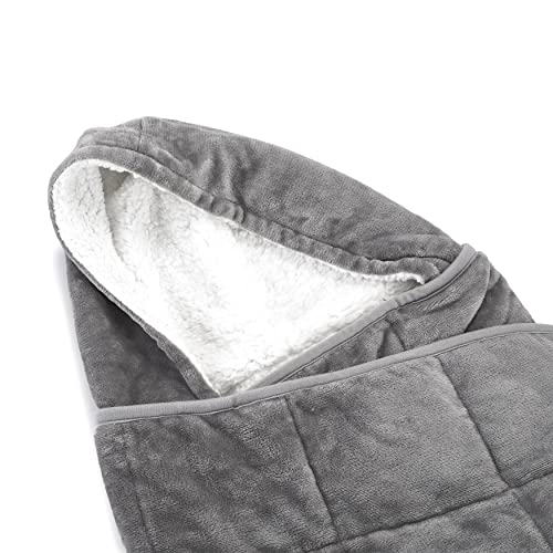 MSR Imports Weighted Sherpa Throw - 10 Lb. Blanket for Comfortable Relaxing - Charcoal