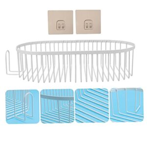 Alipis 1pc Storage Rack Hanging Shelves for Wall Towel Rack with Shelf Wall Mounted Shelves Wall Storage Rack Multi-Function Storage Shelf Punch-Free Kitchen Rack Bathroom Storage Rack