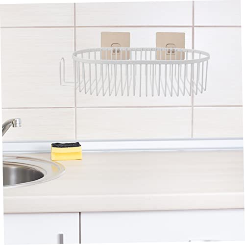 Alipis 1pc Storage Rack Hanging Shelves for Wall Towel Rack with Shelf Wall Mounted Shelves Wall Storage Rack Multi-Function Storage Shelf Punch-Free Kitchen Rack Bathroom Storage Rack