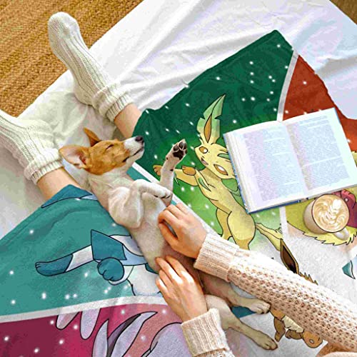 Throw Blanket Cartoon Blanket Flannel Soft Cozy Warm Lightweight Blanket for Home Bedding Living Room 50"x40"