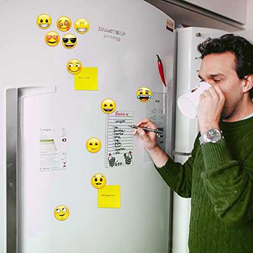 MORCART 54 Emoji Magnets for Fridge Funny Refrigerator Magnets - Magnets for Whiteboard Locker Decorative Magnets - Cute Magnets for Home Kitchen Office School Gift for Family and Friend