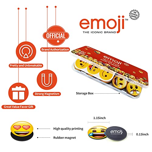 MORCART 54 Emoji Magnets for Fridge Funny Refrigerator Magnets - Magnets for Whiteboard Locker Decorative Magnets - Cute Magnets for Home Kitchen Office School Gift for Family and Friend