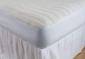 terry filled comfort mattress pad, bed topper / protector, queen size, by downtown company