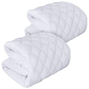 utopia bedding mattress pad 1 king and 1 queen size (white)