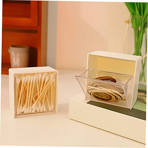 FOMIYES Box Desktop Storage Box Desktop Stand Cotton Pad Container Cotton Pad Dispenser Cotton Balls Swab Holder Cosmetic Pads Container Wall- Mounted Cotton Pad Holder Cotton Pad Box