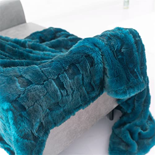 YLLWH Square Hair Lift Pattern Road Winter Comfortable Soft Warm Color All-Match Blanket Sofa Blanket (Color : D, Size : 150x200cm)