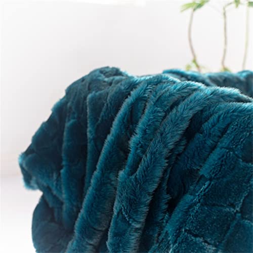 YLLWH Square Hair Lift Pattern Road Winter Comfortable Soft Warm Color All-Match Blanket Sofa Blanket (Color : D, Size : 150x200cm)