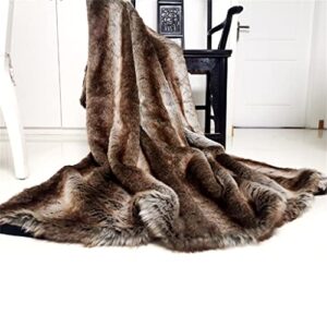 YLLWH Coffee Color is high Gram Heavy Gloss Washable Bedding Sofa Bed Tail Cover Blanket (Color : D, Size : 75x220cm)