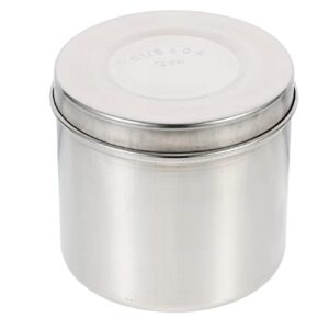 fomiyes ointment jar metal stand makeup organizer box case containers with lids stainless steel airtight canister cotton swab container cotton swab holder container cotton balls jar silver