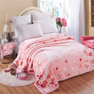 yllwh soft warm thick bedspread rugs vintage blooming flowers printed fleece sheet blanket sofa cover blanket (color : d, size : 180x220cm)