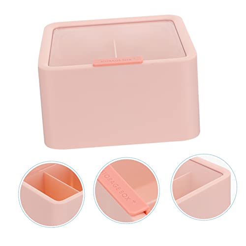 FOMIYES 2 Cotton Swab Plastic Box Organizing Box Cotton Swabs for Makeup Cotton Pad Dispenser Cosmetic Cottons Box Bathroom Storage Container Cotton Swab Storage Bottles Storage Case Pink