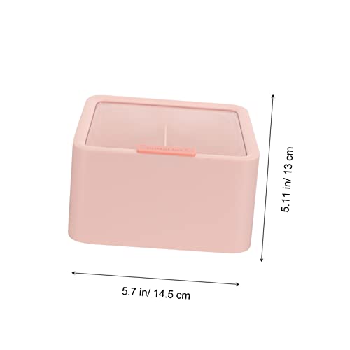 FOMIYES 2 Cotton Swab Plastic Box Organizing Box Cotton Swabs for Makeup Cotton Pad Dispenser Cosmetic Cottons Box Bathroom Storage Container Cotton Swab Storage Bottles Storage Case Pink