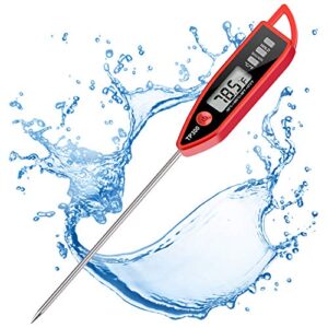 instant read meat thermometer food thermometer cooking thermometer kitchen candy thermometer with fahrenheit/celsius(℉/℃) switch for oil deep fry bbq grill smoker thermometer by aiktryee