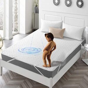 Full Size Mattress Protector Cover Waterproof Quilted Fitted Soft Cotton Mattress Cover Pad Washable Mattress Bed Protector with Elastic Band