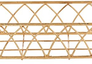 Boston International Arch Design Guest Towel Napkin Holder Caddy, 9 x 5.25-Inches, Gold Leaf