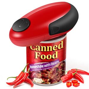 one-touch electric can opener, automatic can opener smooth edge food-safe for almost all can sizes, battery operated electric can openers for kitchen best kitchen gadgets for seniors and arthritic