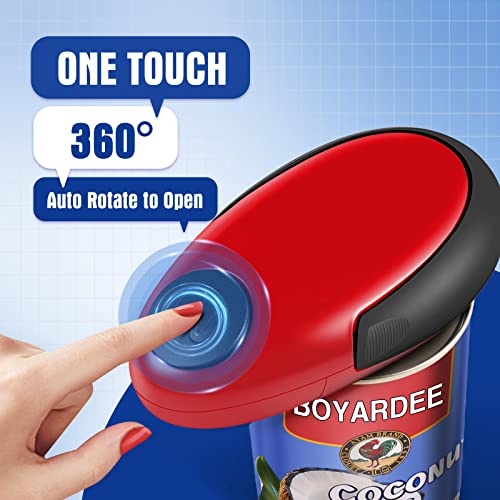 One-touch Electric Can Opener, Automatic Can Opener Smooth Edge Food-Safe for Almost All Can Sizes, Battery Operated Electric Can Openers for Kitchen Best Kitchen Gadgets for Seniors and Arthritic