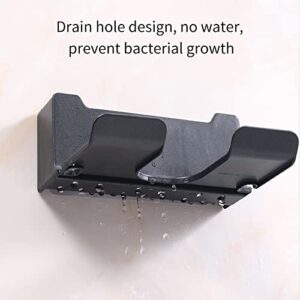 Hair Dryer Holder, Plastic Hair Tool Organizer Self Adhesive Bathroom Hair Dryer Rack Wall Mounted Hair Dryer Hanging Rack Organizer Home Decor, No Drilling