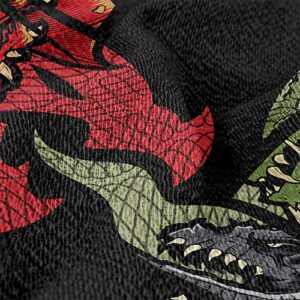 LOGOVISION Dungeons & Dragons Blanket, 50"x60" Dragons in Dragons Woven Tapestry Cotton Blend Fringed Throw