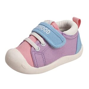 lykmera todder shoes boy girls walking shoes infant non slip first walking shoes breathable mesh shoes toddler sneaker shoes (purple, 18-24months)
