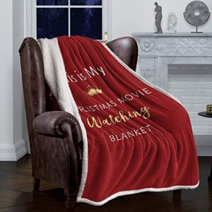 singingin christmas sherpa fleece throw blanket for kids and adults movie watching blanket red super soft luxurious plush fluffy throw blankets autumn winter warm thermal blanket 40x50inch