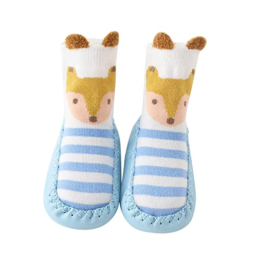 Lykmera Cute Children Toddler Shoes Autumn Winter Girls Boys Floor Socks Shoes Flat Bottom Non Slip Cartoon Socks Shoes (Yellow, 2-2.5 Years Toddler)