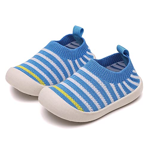 Lykmera Child Shoes Boy Girl Infant Non Slip First Walkers Shoes Toddlers Kids Sports Shoes Walking Running Shoes (Blue, 4-4.5Years)