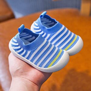 Lykmera Child Shoes Boy Girl Infant Non Slip First Walkers Shoes Toddlers Kids Sports Shoes Walking Running Shoes (Blue, 4-4.5Years)