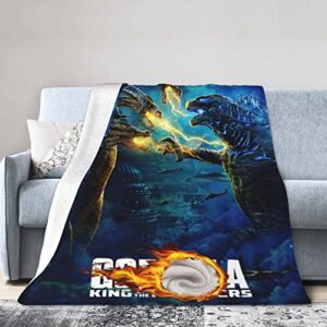 goq 3d printed monster blanket ultra soft flannel cartoon throw blanket bed sofa chair living room 2-50"x40"