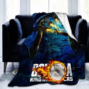 Goq 3D Printed Monster Blanket Ultra Soft Flannel Cartoon Throw Blanket Bed Sofa Chair Living Room 2-50"x40"