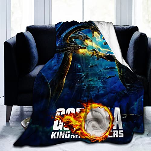 Goq 3D Printed Monster Blanket Ultra Soft Flannel Cartoon Throw Blanket Bed Sofa Chair Living Room 2-50"x40"