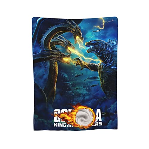 Goq 3D Printed Monster Blanket Ultra Soft Flannel Cartoon Throw Blanket Bed Sofa Chair Living Room 2-50"x40"