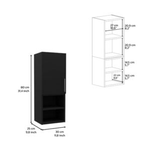 Cairo Medicine Single Door Cabinet, Two External Shelves, Two Interior Shelves