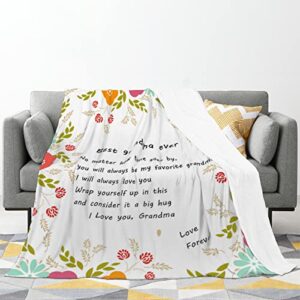 yalinan Grandma Gifts Blanket, Gifts for Grandma Throw Blanket 60"x 50", Grandma Birthday Gifts, Grandma Gifts from Grandkids