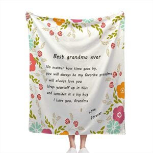 yalinan Grandma Gifts Blanket, Gifts for Grandma Throw Blanket 60"x 50", Grandma Birthday Gifts, Grandma Gifts from Grandkids