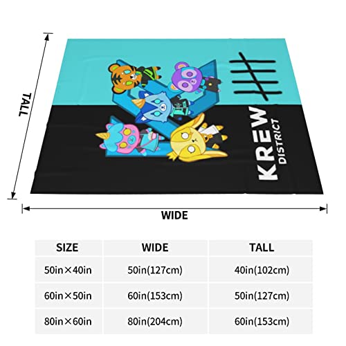 Soft Flannel Team K R E W Blanket Throw Blanket Suitable Ultra Soft Micro Fleece Blanket for Bed Sofa Car 80"x60"