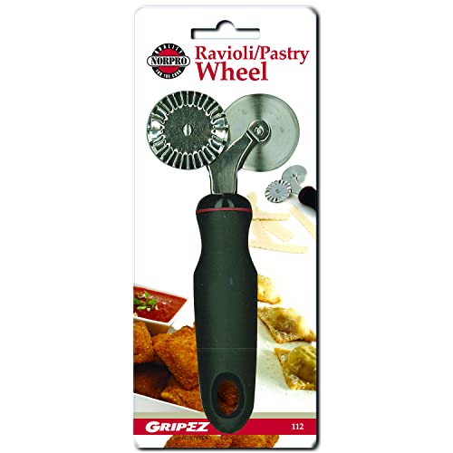 Norpro Grip-EZ Pastry/Ravioli Wheel, Black